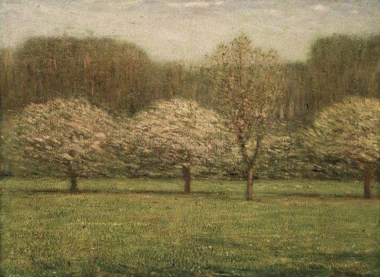 Dwight William Tryon Apple Blossoms Norge oil painting art